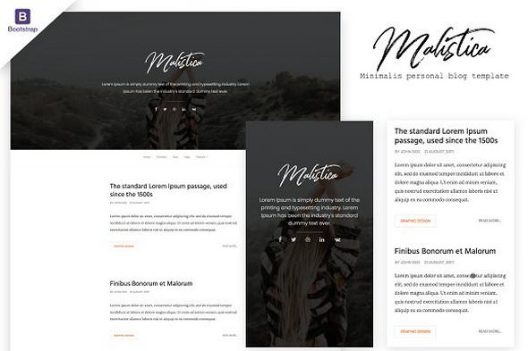 Malistica v1.0 - HTML Personal Blog