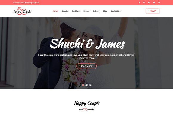 James & Shuchi Wedding HTML Template